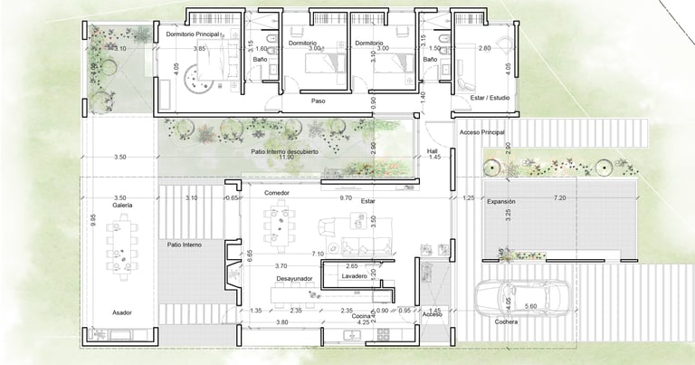 Plano de una casa en Diseño_Anteproyecto_Arquitectura con sentido