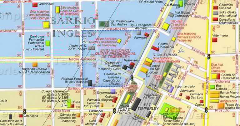Quinta Presidencial de Temperley | Mapa Rolando Ríos