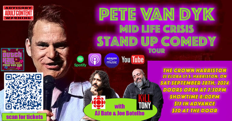 Pete Van Dyk's "Mid-Life Crisis" Stand Up Comedy Tour