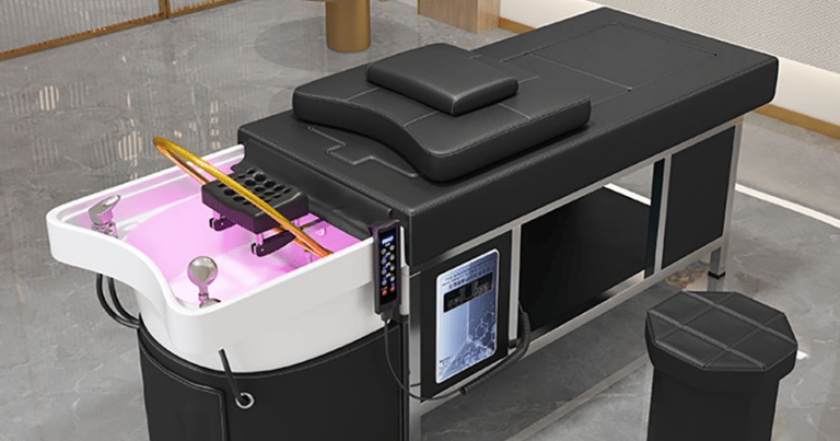 galvos masažo įranga, japoniško galvos spa įranga, japoniškas galvos spa gultas