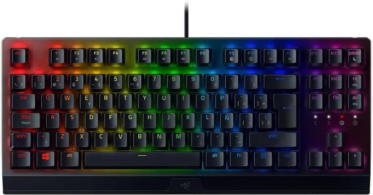 Razer BlackWidow V3 Tenkeyless (Yellow Switch) Teclado compacto con interruptores mecánicos