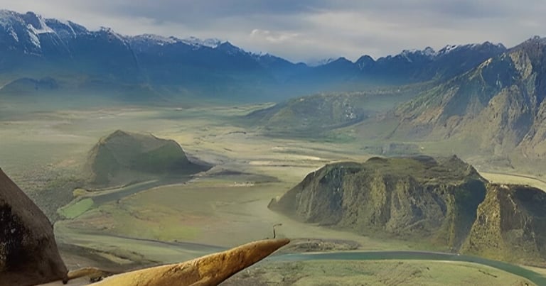 Panoramic view of marsur rock skardu