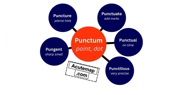 Punctum Root Word Vocabulary, SSC UPSC 