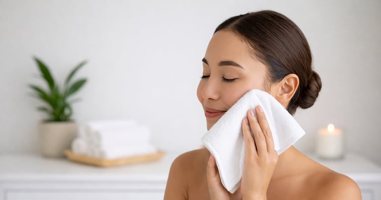 Soft cotton face towels for spa and salon