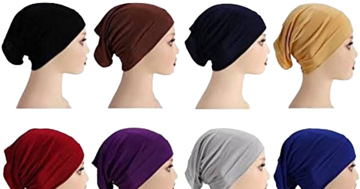 a woman's headbanded hat with a variety of colors