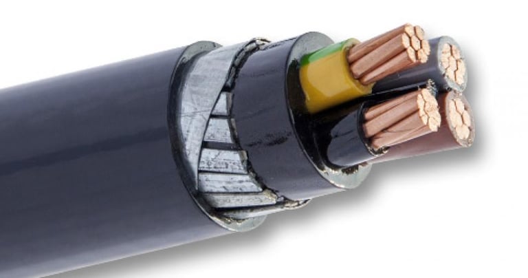 a close up of a close up of a cable with a cable Kabel Metal Indonesia