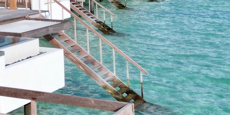 Over Water villa in Maldives with uninterrupted ocean view. The best for honeymoon