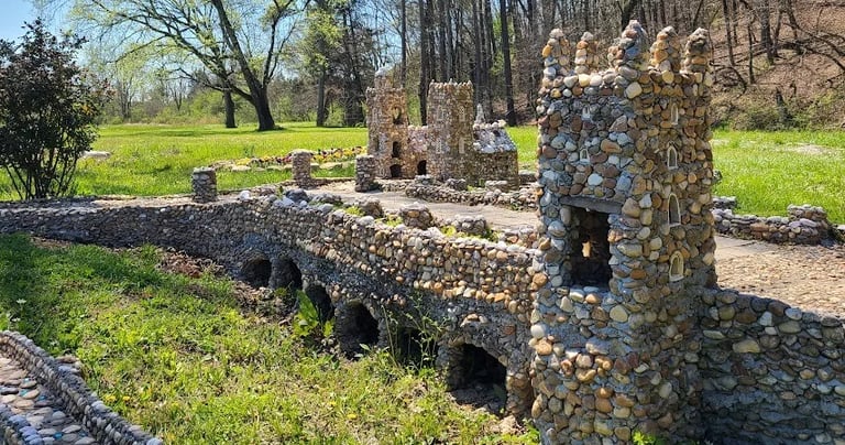 Calhoun, GA - A European bridge at the The Rock Gardens