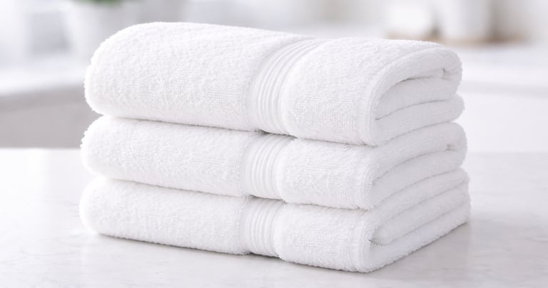 White cotton towels bulk export from India
