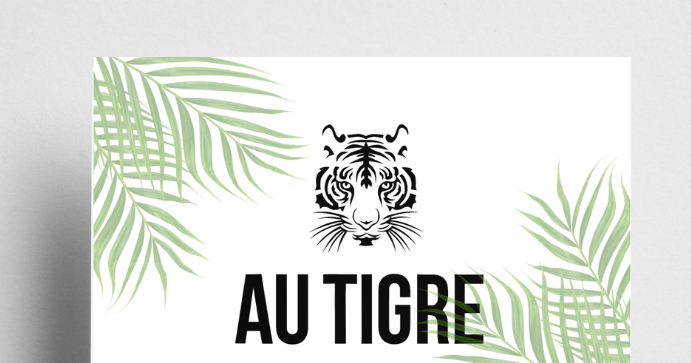 Carte de visite - Au tigre