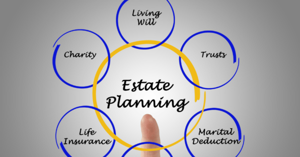 a finger - pointing at estate planning, wills, trust, charity, succession and life insurance