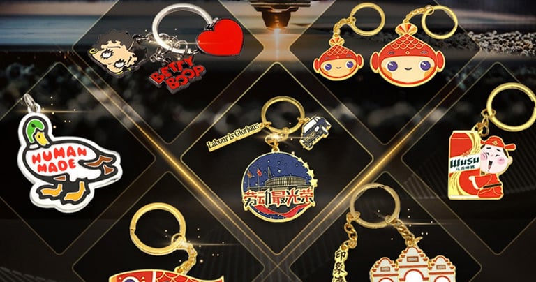 a variety of key chains with a starfish on them