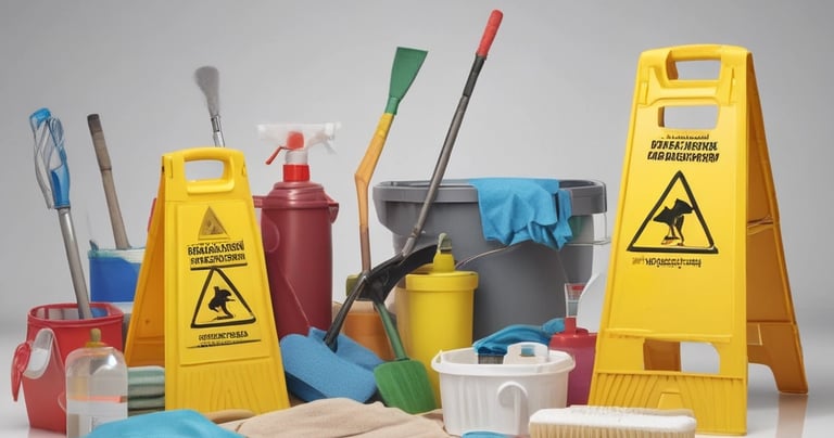 A technician servicing a cleaning machine.
