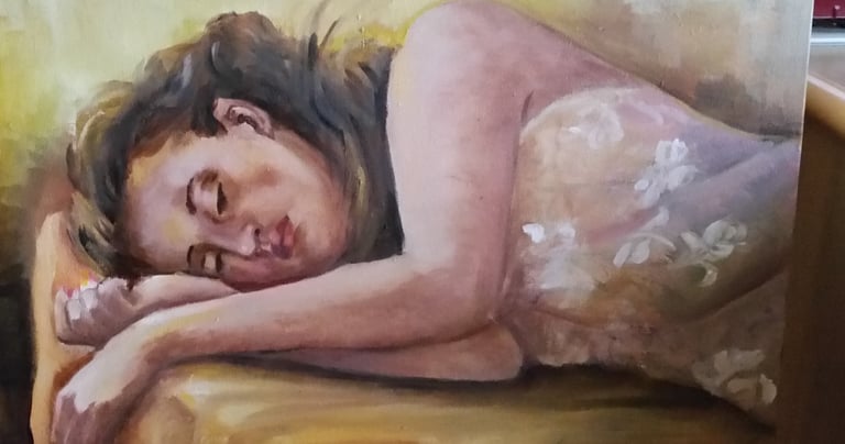 dipinto donna che dorme