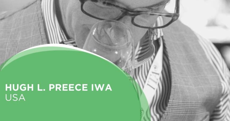 wine professional smelling wine