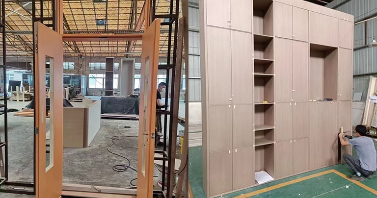 trial assembly of door