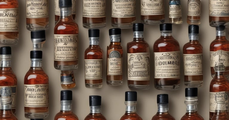 Various bottles of tattoo ink arranged by color on a wooden surface.