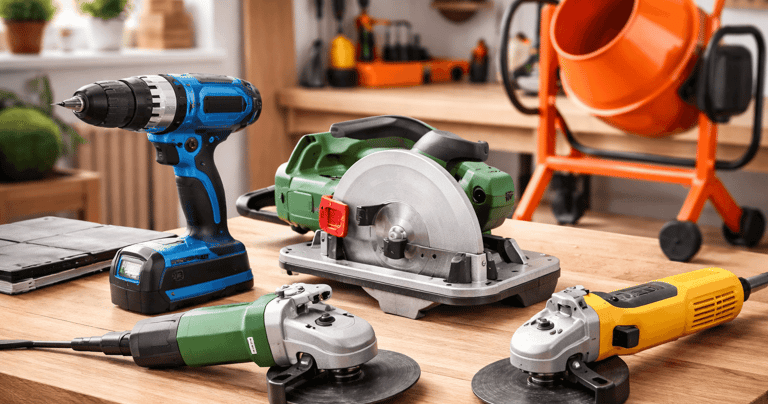 Ferramentas elétricas, ferramentas manuais. furadeira, betoneira, makita, serra circular, nível