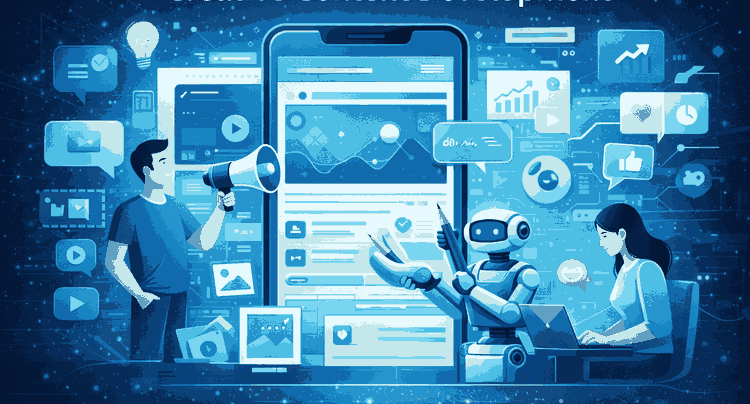 Creative content development for social media using AI-powered design and engagement--focused visual