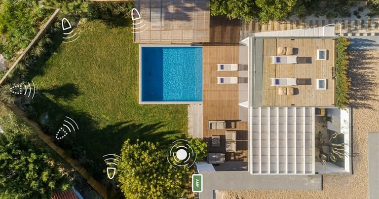 outdoor audio speaker layout