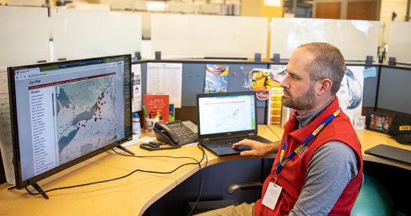 Ed working at a computer