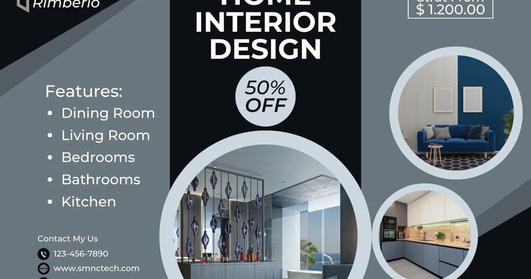 a flyer for a home interior design