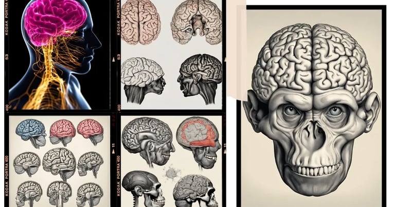 a collage of images of human brain anatomy