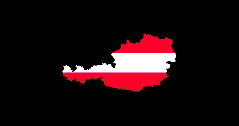 Austria Flag Map.