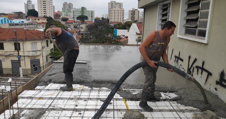 Concretagem de Laje de Isopor
