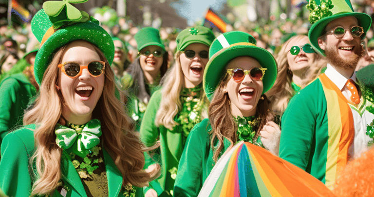 St. Patrick's Day Decorations, Shamrock Accessories, Green Hats, Leprechaun Figurines, Irish Flags,