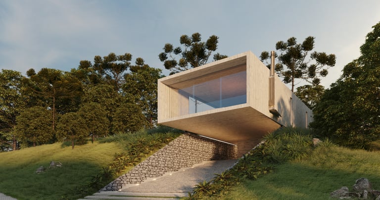 Casa em concreto aparente - Casa Altos - OSPA - Canela/RS