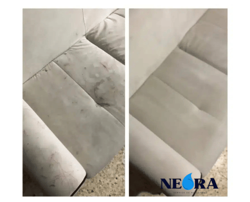 Nettoyage canapé avant après à la Rochelle