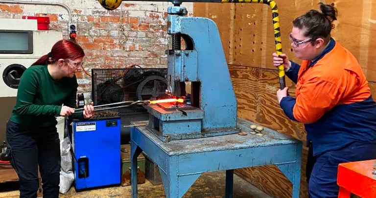 Blacksmith classes for women at Garrett Forgeworks