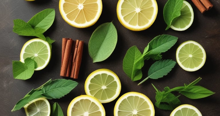 Fresh lemongrass stalks and cinnamon sticks arranged artistically to evoke the Clean Phyto collection's purifying essence.