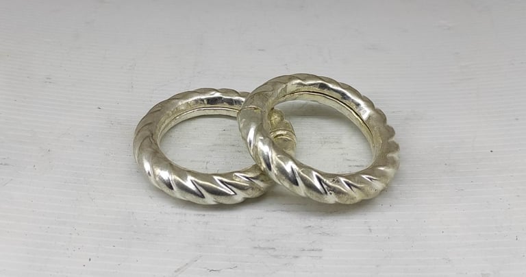 "Handcrafted bold curved bangle pair–tribal-style artificial wrist jewelry-for export compliance"