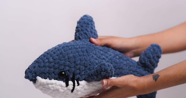 Chonky Shark Plushie from Munnsense Gift Shop