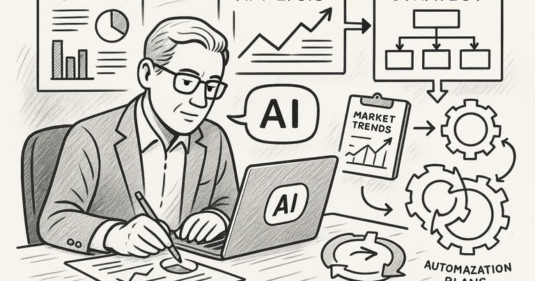 a man in a suit and glasses sitting at a desk