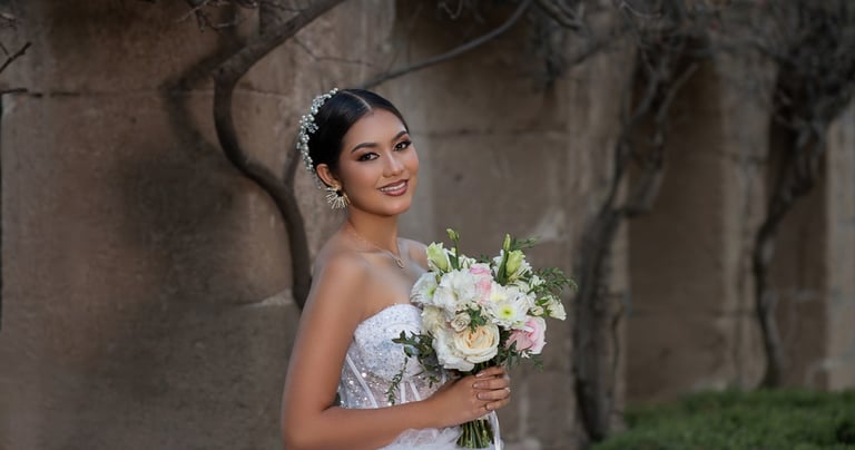 Sesión de novia en el centro histórico de Aguascalientes tras la ceremonia religiosa