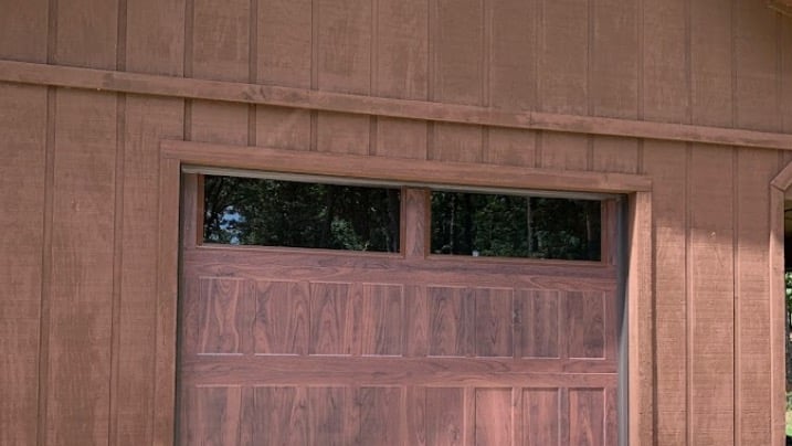 9x7 walnut garage door installed longview tx 