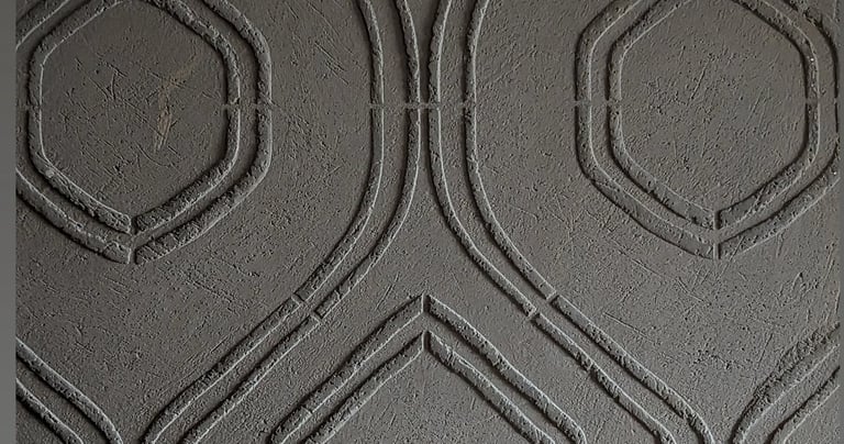 Raised plaster sample