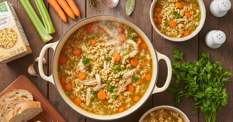 Easy Chicken Noodle Soup Recipe | Homemade Comfort Food