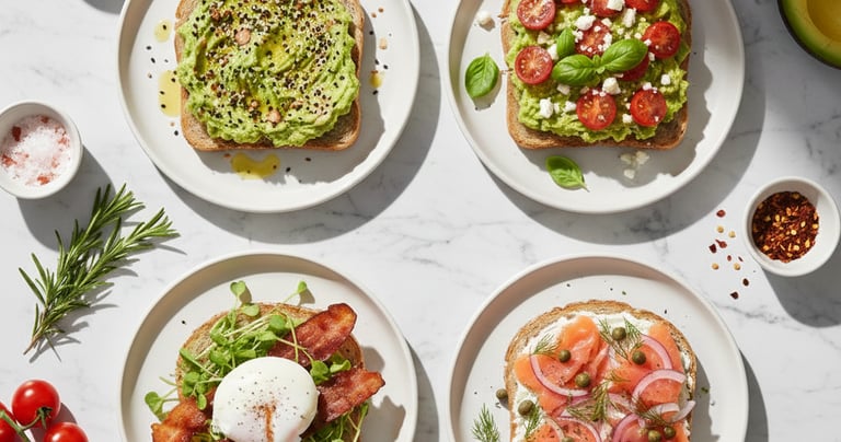 Easy Avocado Toast Recipe (4 Ways) | Ready in 5 Minutes