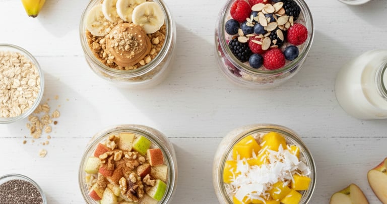 Easy Overnight Oats Recipe (4 Best Variations) | Meal Prep Breakfast