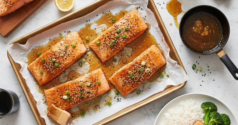 Honey Garlic Salmon Recipe | Easy Baked Salmon Dinner