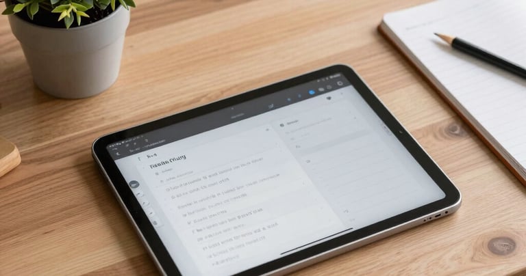 A tablet and a laptop side by side, both showing colorful screens.
