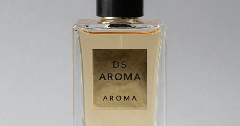 A dark, elegant bottle with smoky glass reflections and hints of amber.