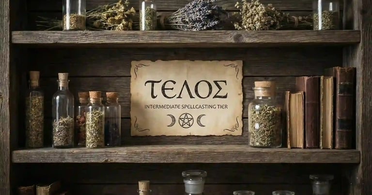 a shelf with bottles of tea and herbs