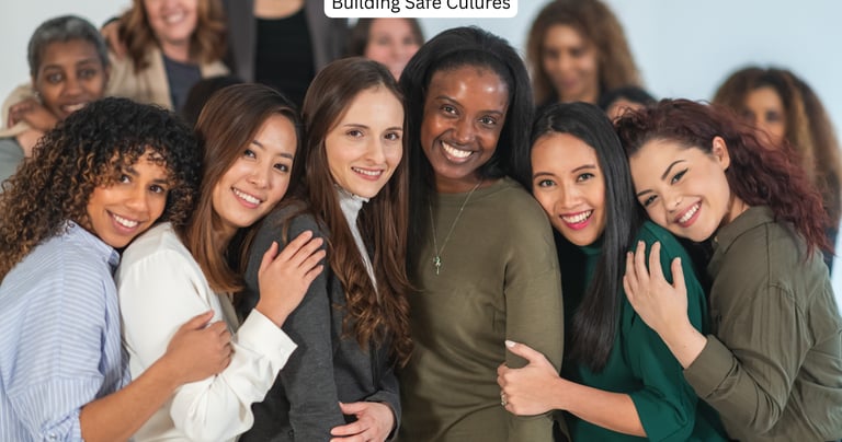 Group of women celebrating after leadership workshop