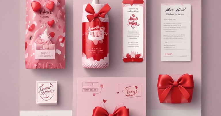 Email from a gift shop showing valentines products