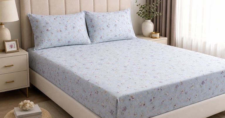 Premium cotton bedsheets manufactured in India for global export markets